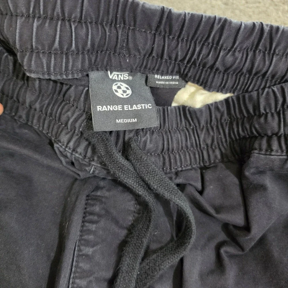Vans Range Elastic Pants Mens Medium Black Relaxed Fit Chino Skateboard Skater